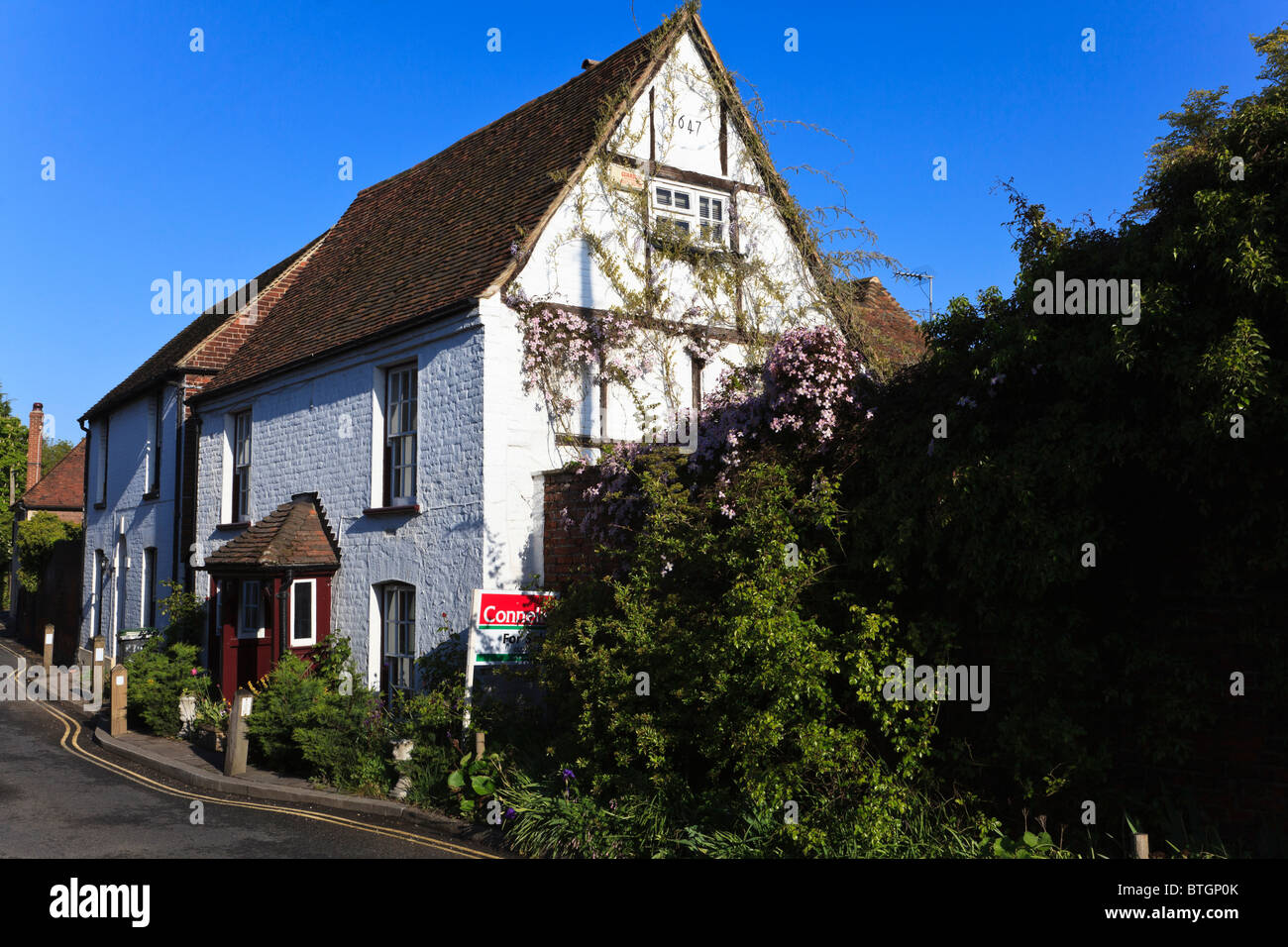 Pretty cottage for sale in the desirable Kent Village of Fordwich, near Canterbury, UK Stock