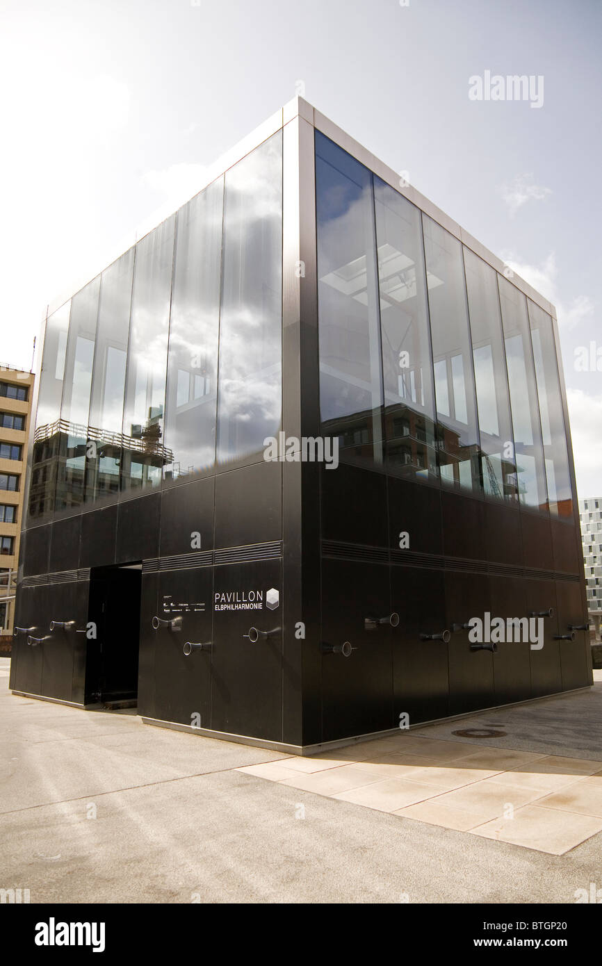 The Elbphilharmonie Pavilion in the newly redeveloped HafenCity District, Hamburg, Germany Stock