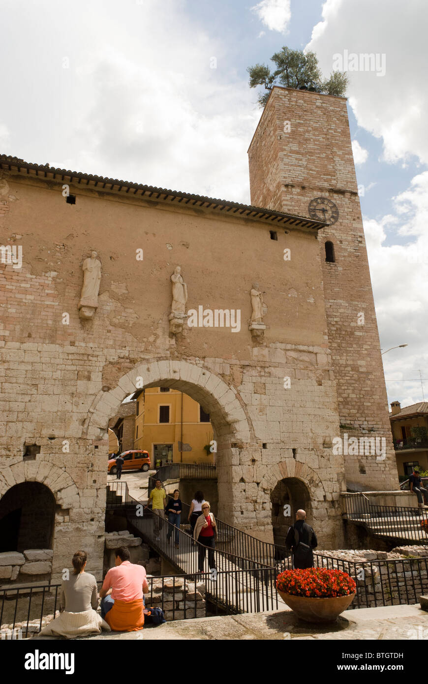 Porta Consolare at Spello in Umbria Stock Photo