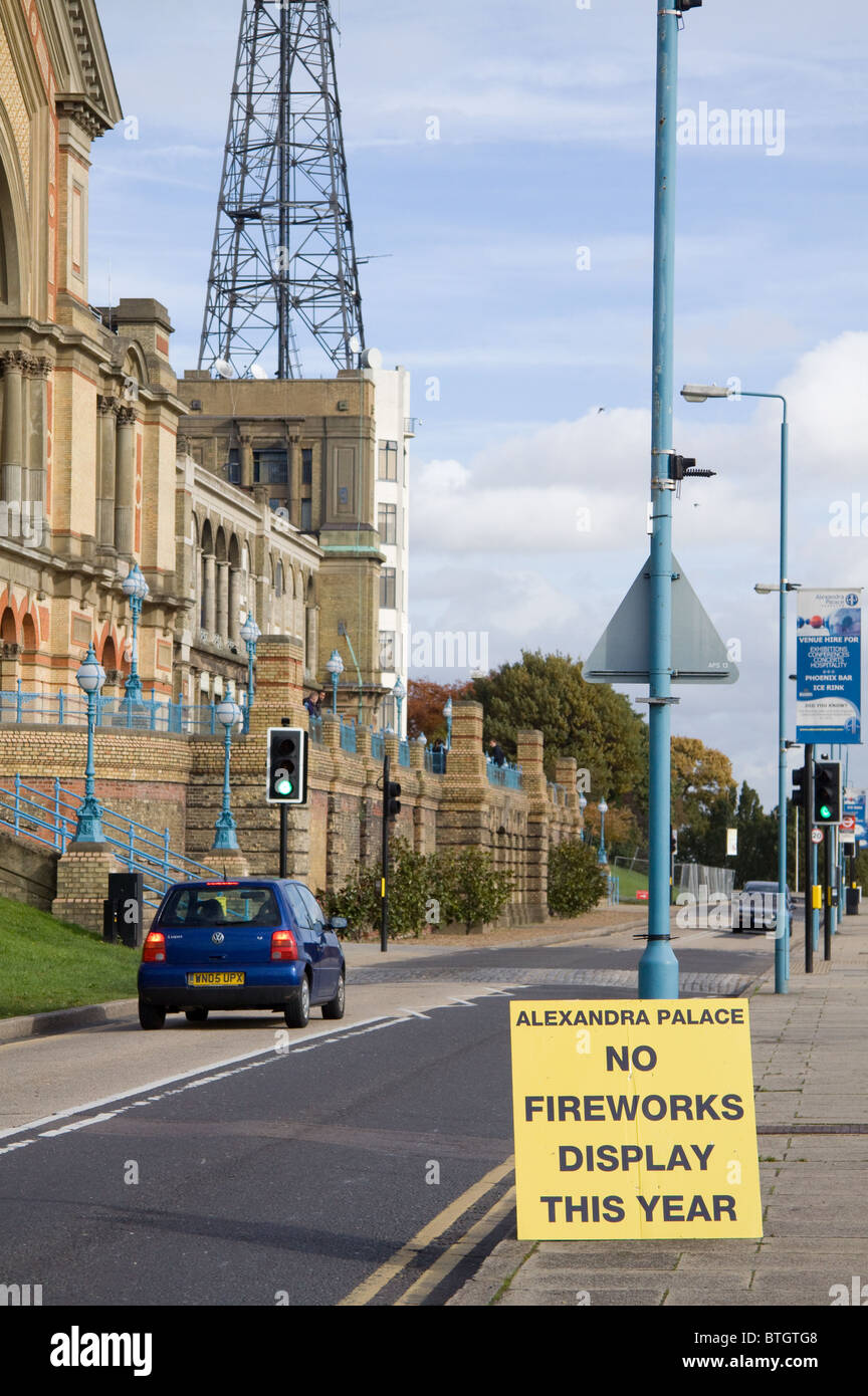 Annual firework display at Alexandra Palace cancelled in 2010 due to lack of funds Stock Photo