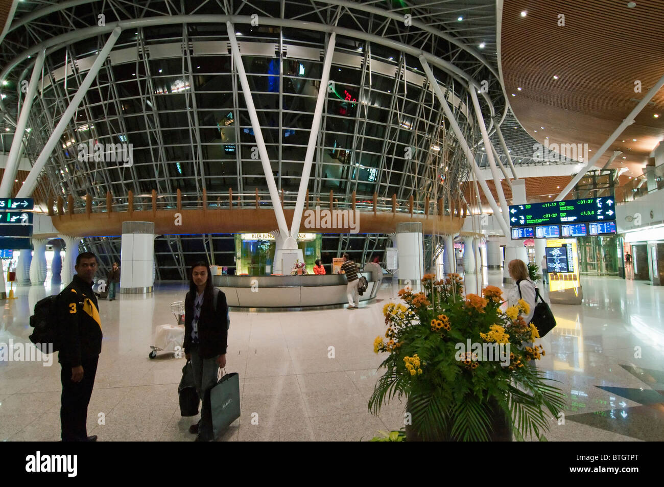 Interior of KLIA International Airport in Kuala Lumpur. Stock Photo