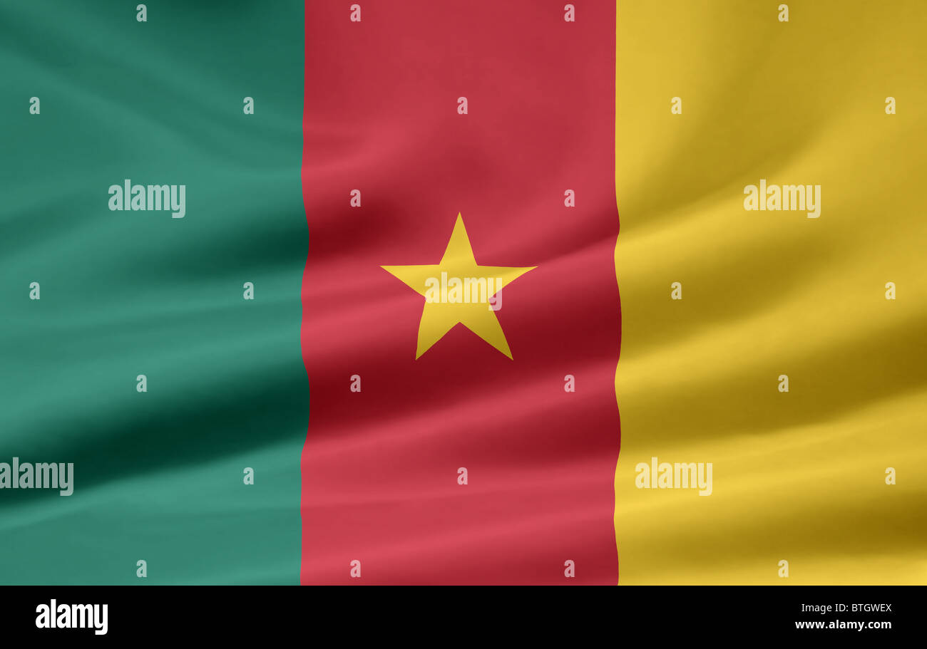 Large flag of Cameroon Stock Photo - Alamy