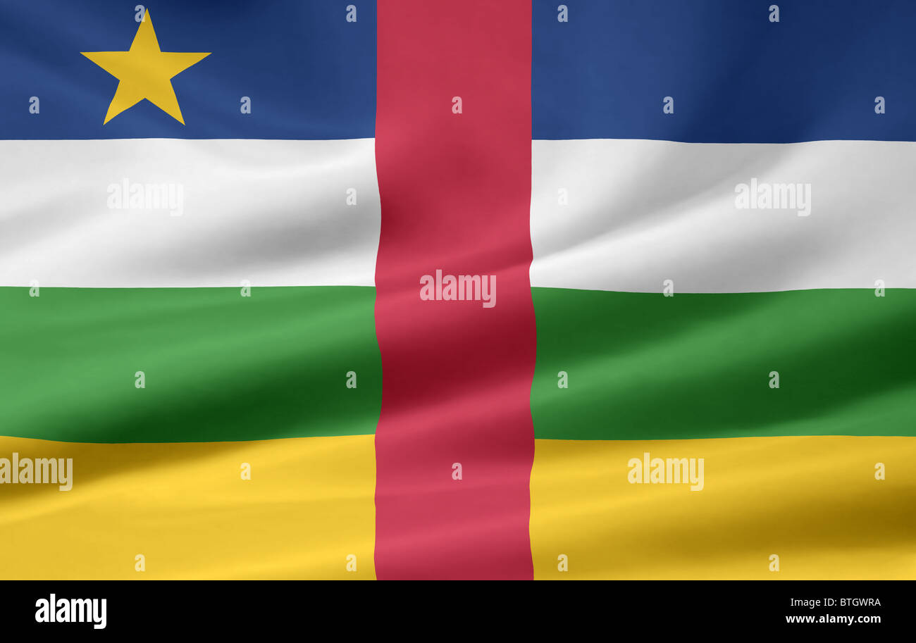 High resolution flag of the Central African Republic Stock Photo - Alamy