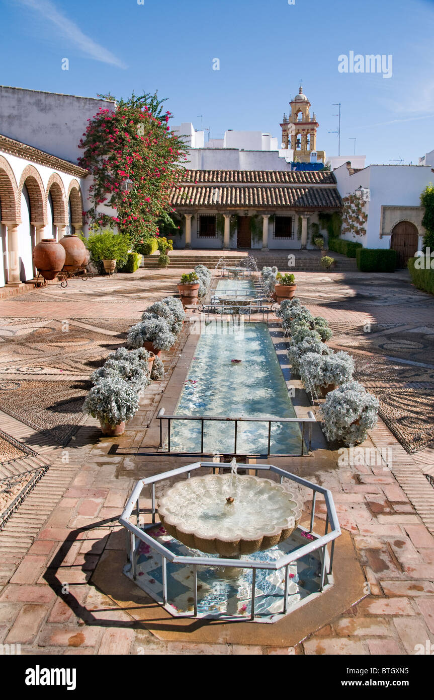Spain Cordoba patio or courtyard of the Palace Palacio Marques de Viana Stock Photo