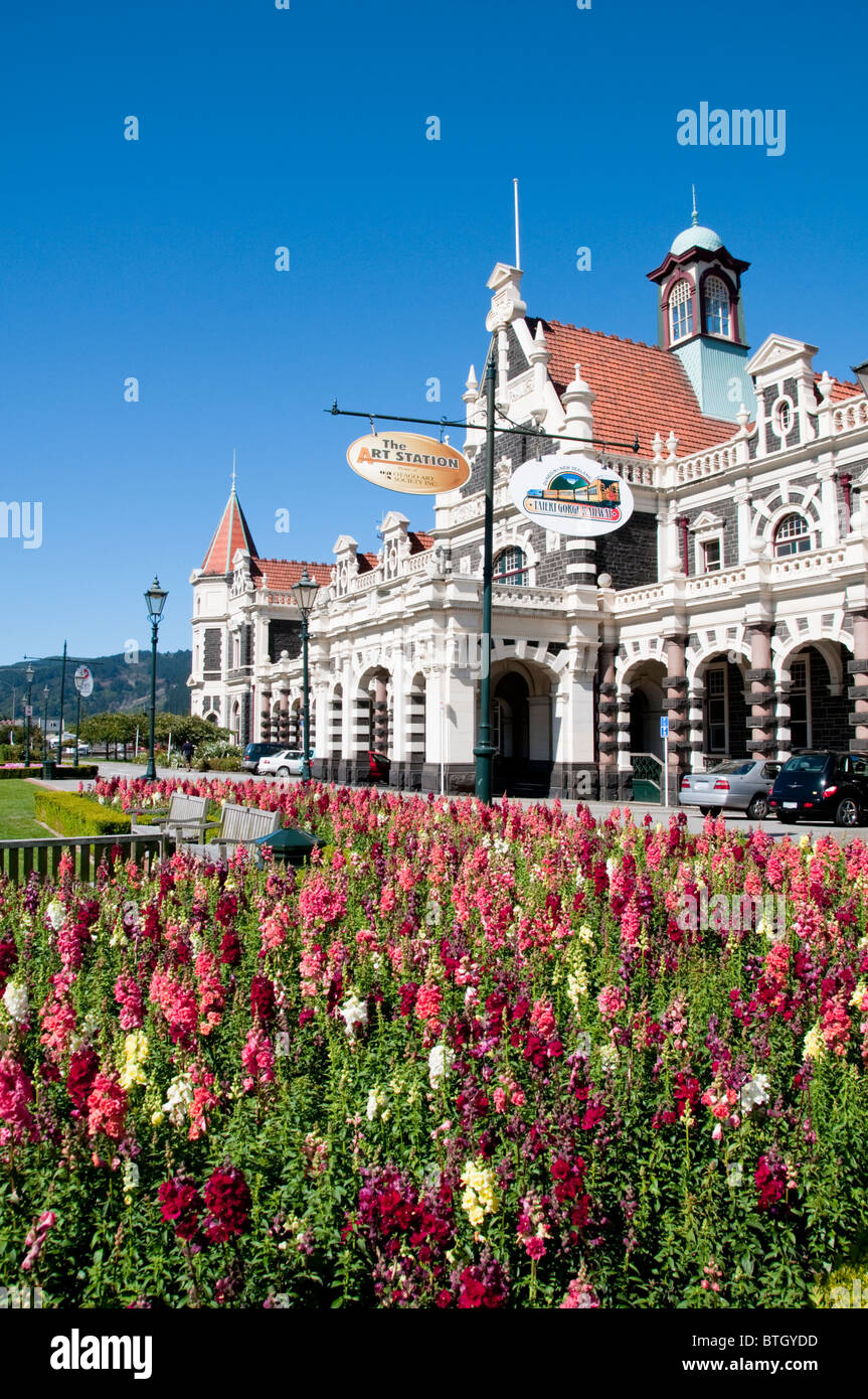 Dunedin, Railway Station, South Island,New Zealand Stock Photo