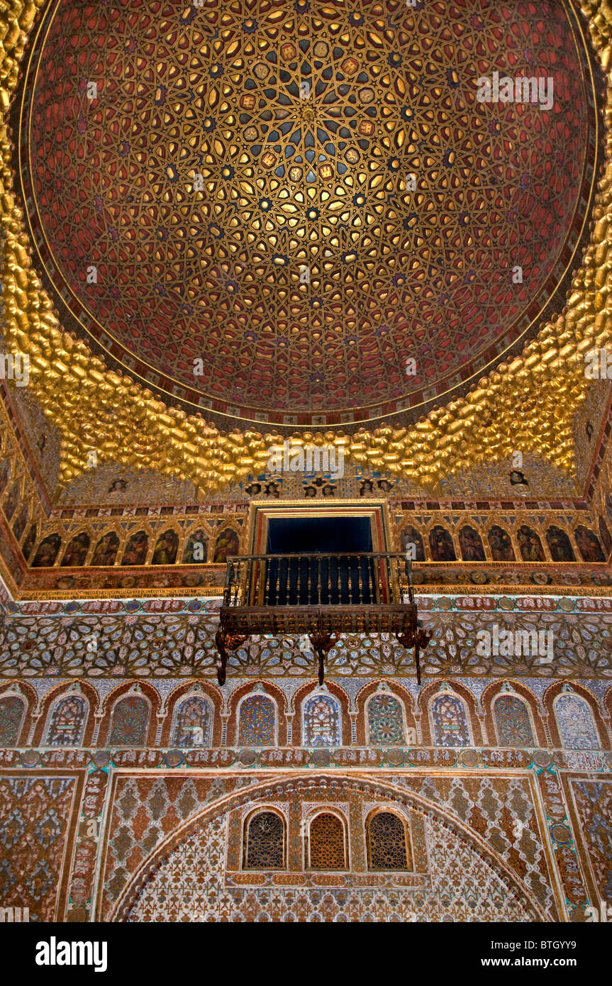 Alcazar Seville Spain Andalusia Royal Palace Moorish fort. Stock Photo