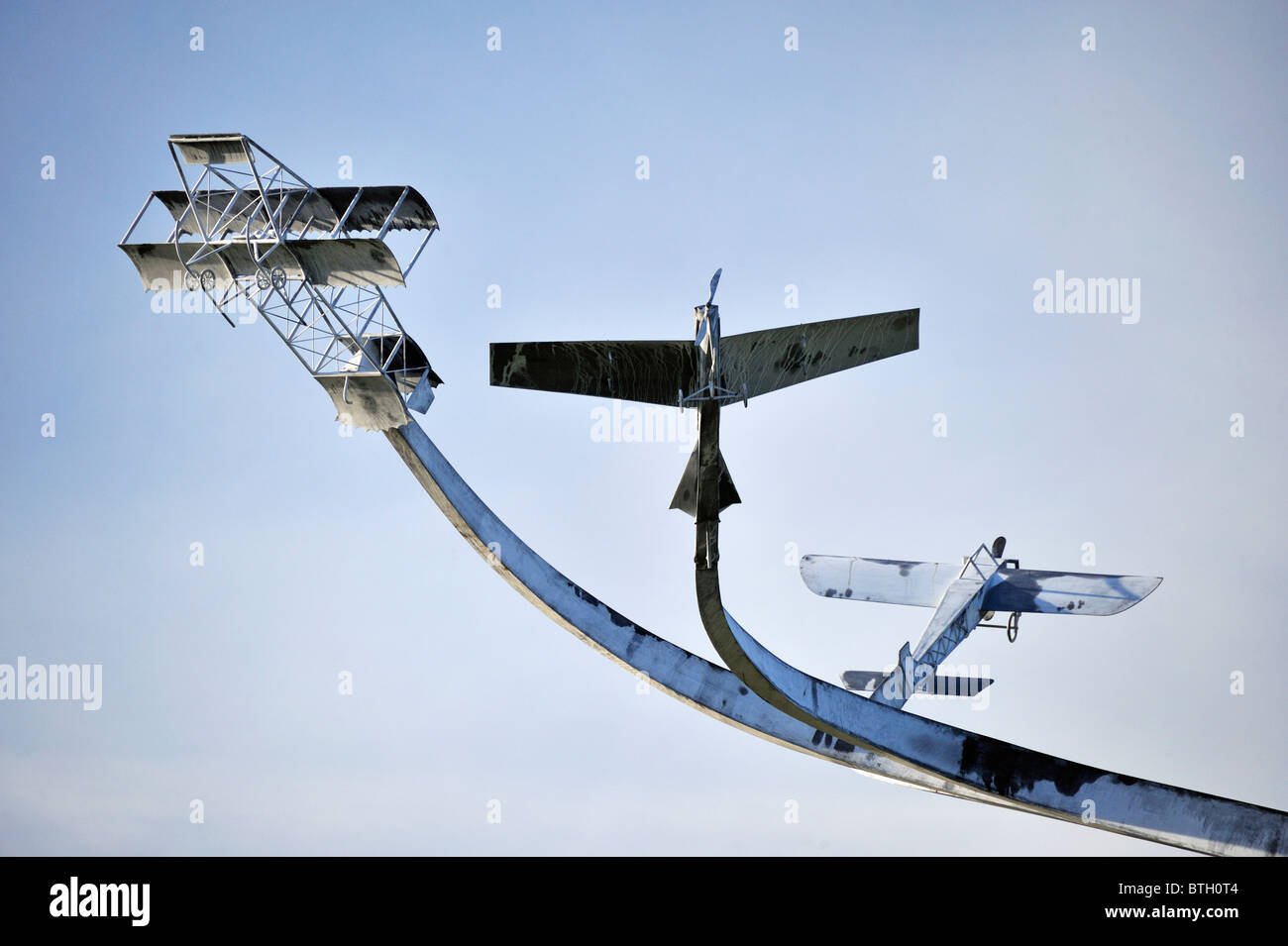 Memorial "The Spirit of Flight". Lanark Loch, Hyndford Road, Lanark, Lanarkshire, Scotland, United Kingdom, Europe. Stock Photo