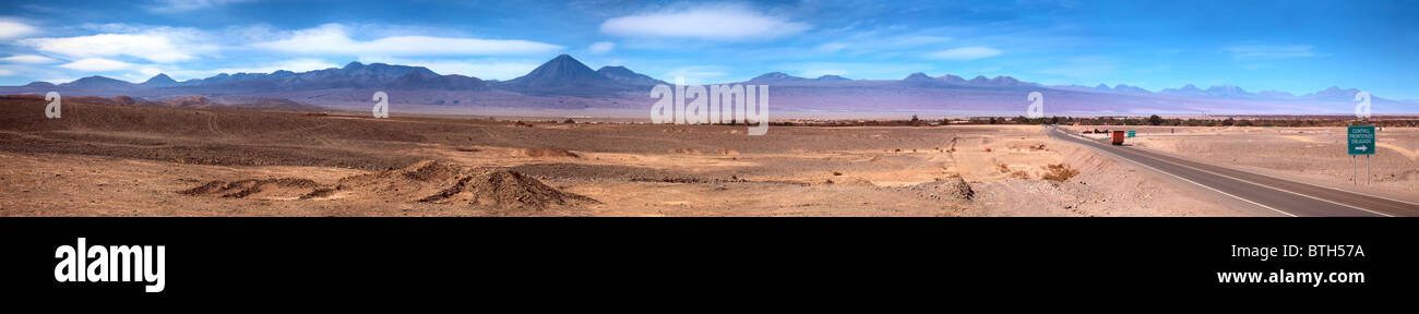 panoramic view of San Pedro de Atacama, Chile Stock Photo