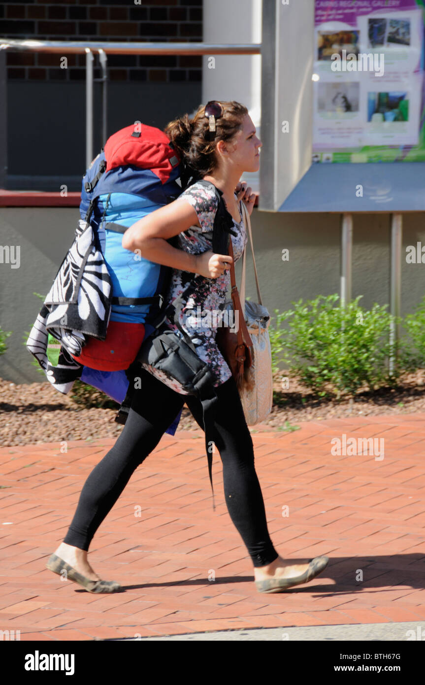A young backpacker in Cairns, Queensland, Australia Stock Photo Alamy