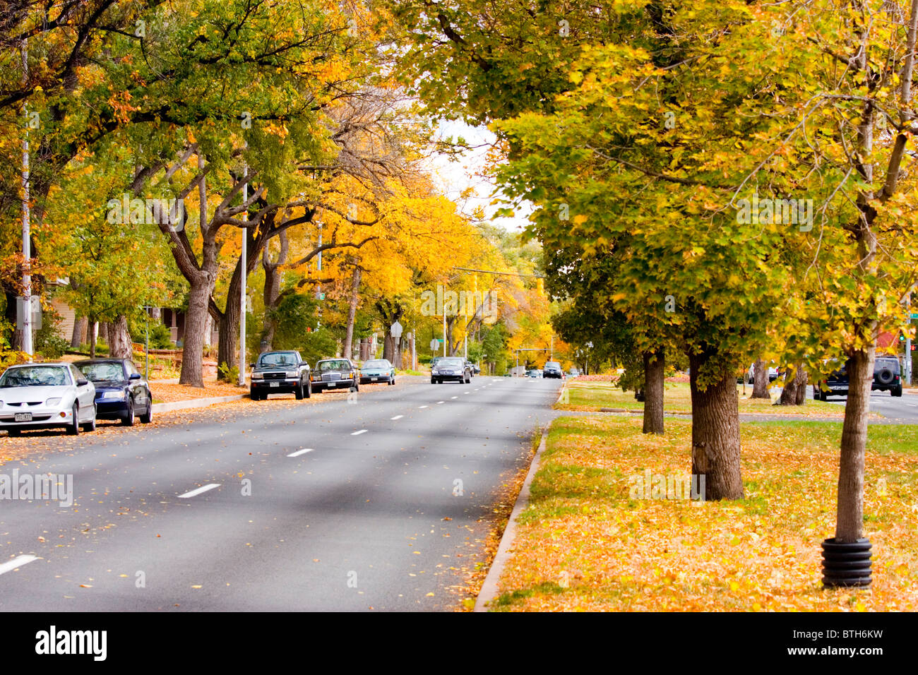 Platte Avenue in Autumn Colorado Springs Stock Photo Alamy