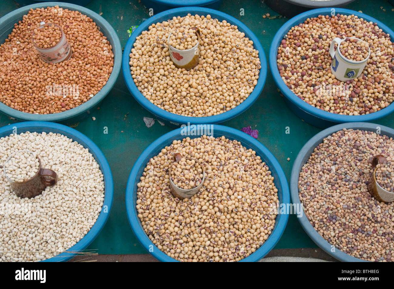 Pulses on sale at the Broadhurst Mall, Gaborone, Botswana Stock Photo