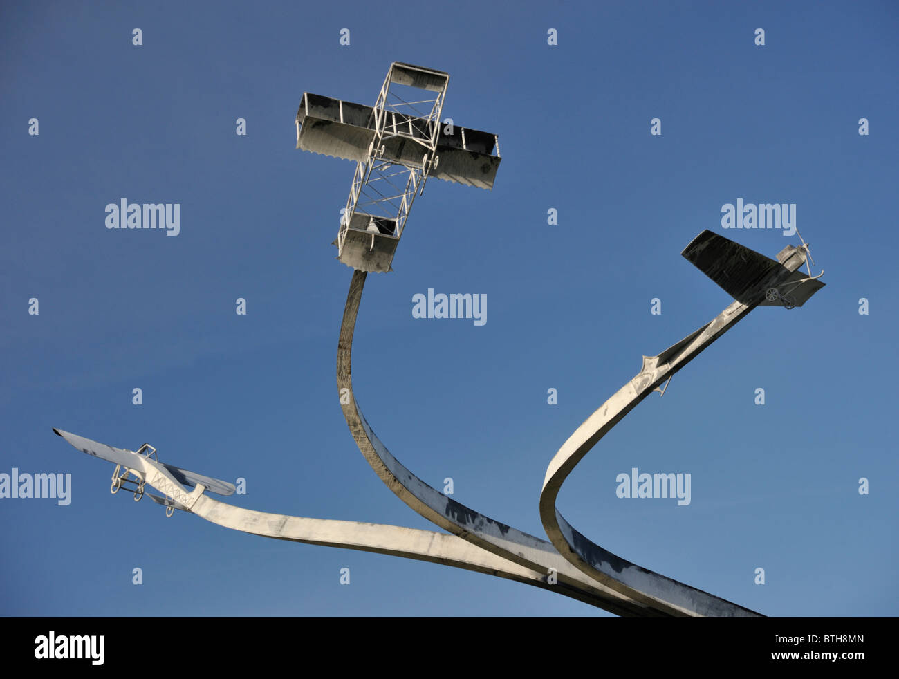 Memorial "The Spirit of Flight". Lanark Loch, Hyndford Road, Lanark, Lanarkshire, Scotland, United Kingdom, Europe. Stock Photo