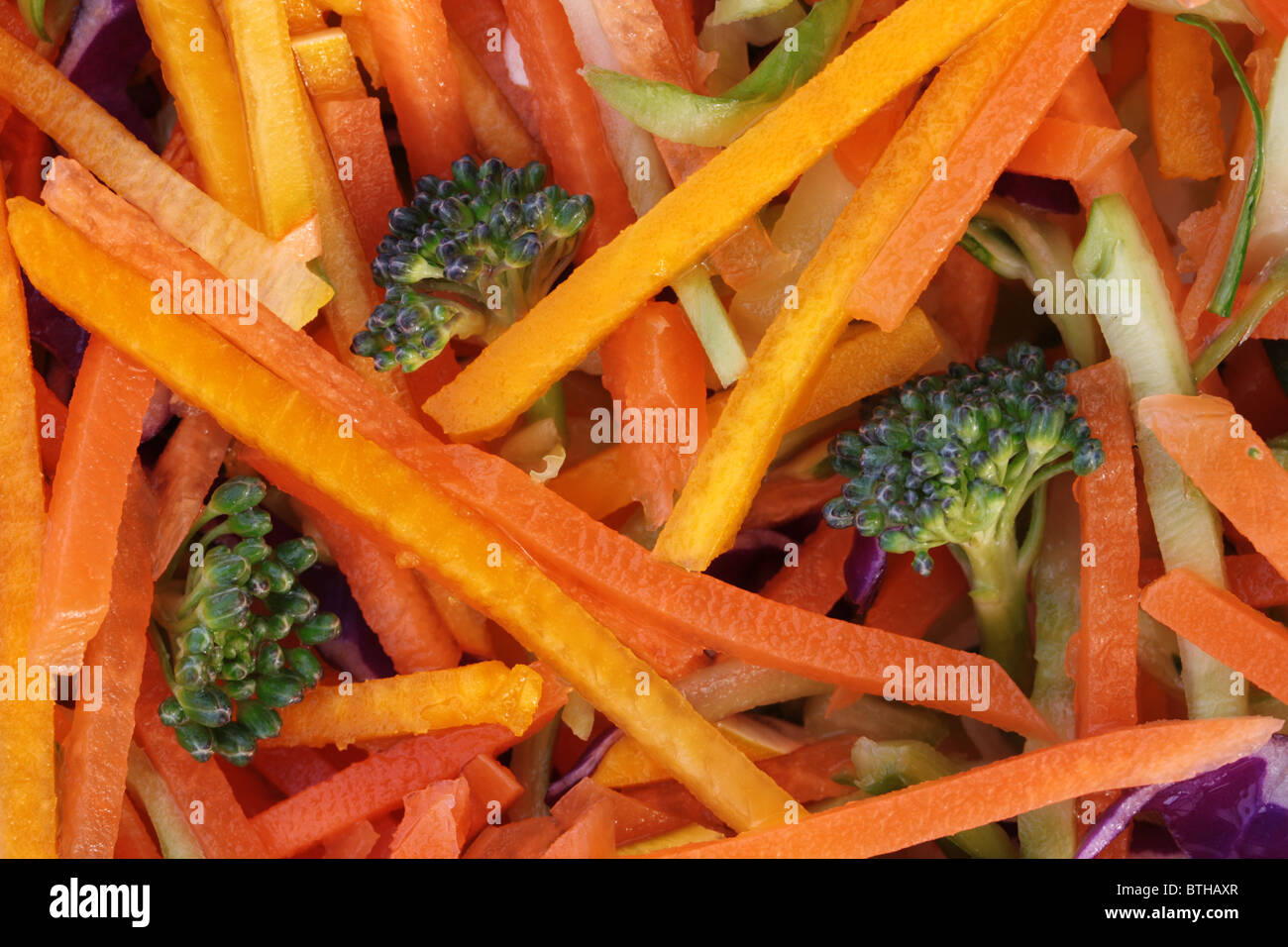 Fresh Vegetable Stir Fry with Broccoli Closeup Stock Photo - Alamy