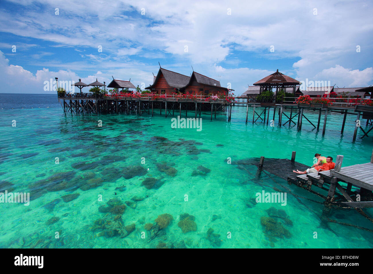 A view from the Kapalai Resort of Semporna Sabah, Malaysia Stock Photo