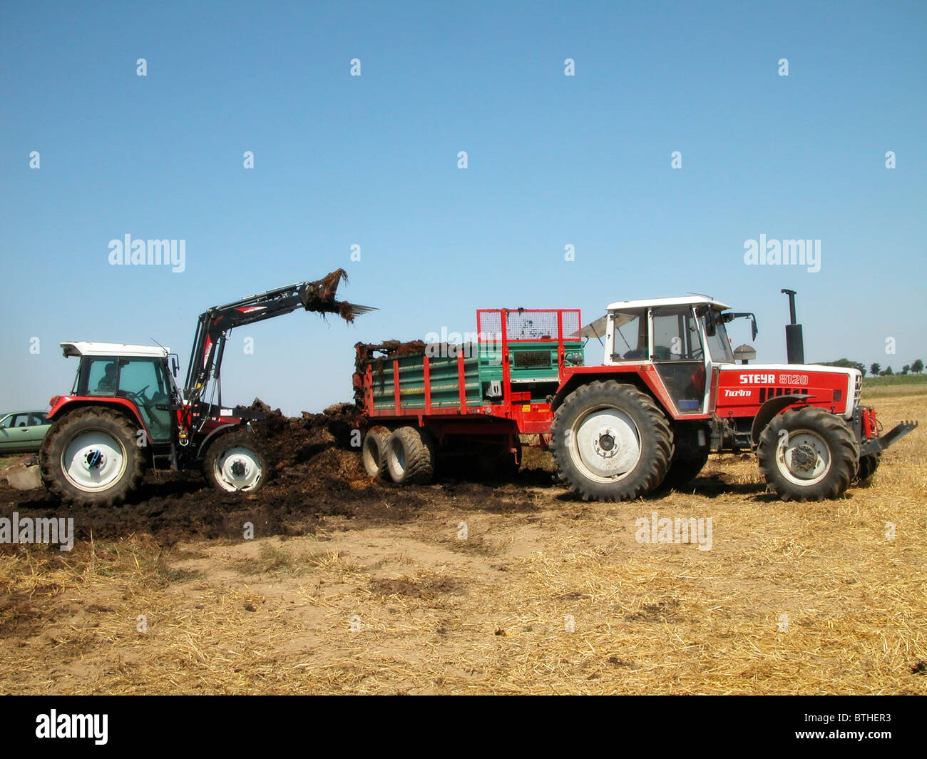 Manure spreader Stock Photo Alamy