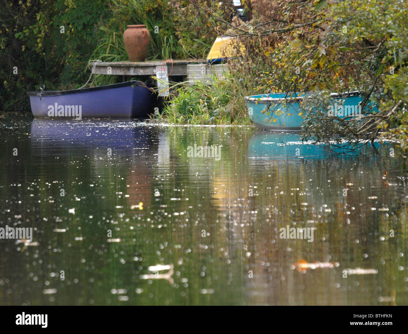 Autumn on the canal, Bude, Cornwall, UK Stock Photo