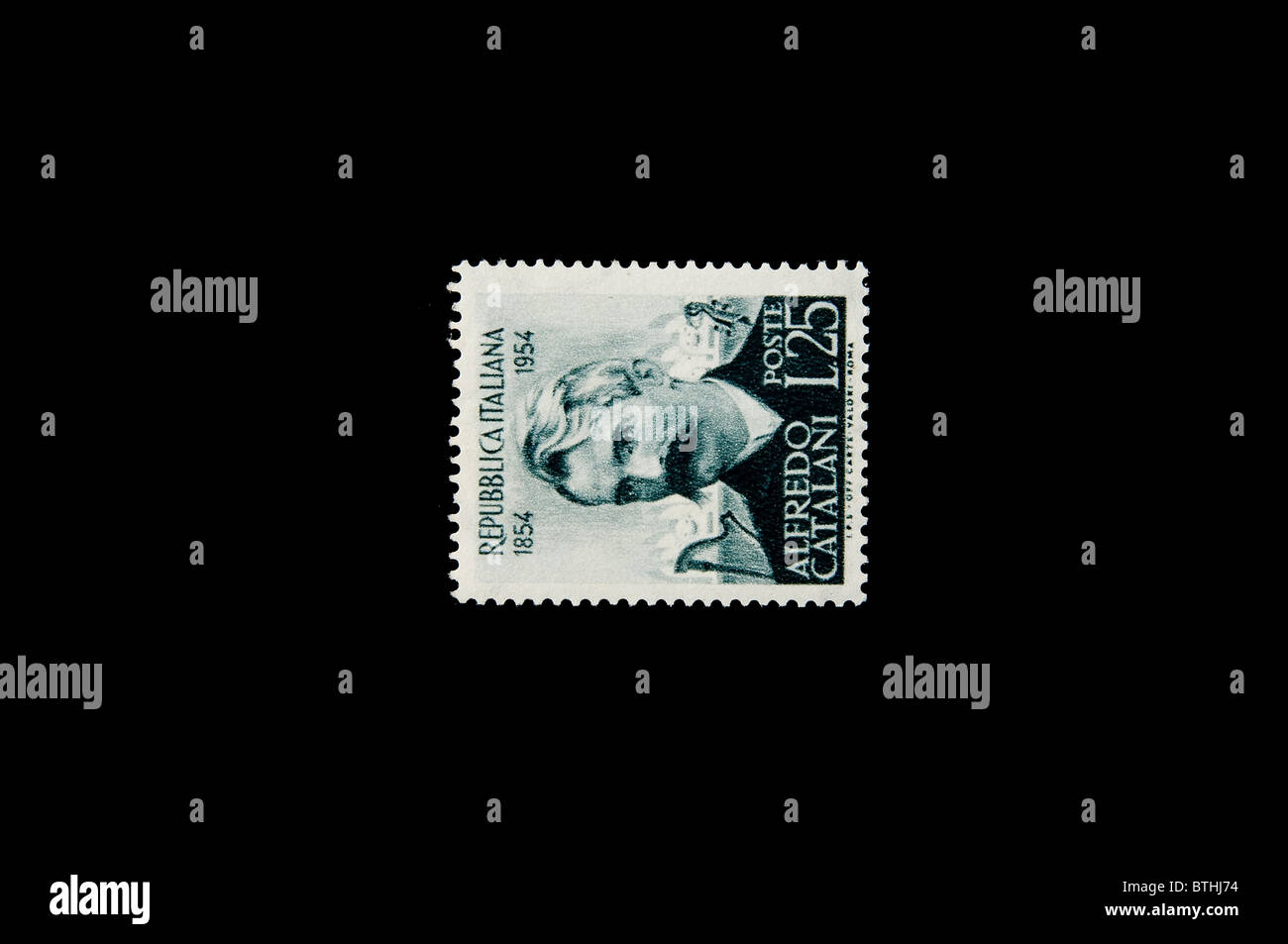 Alfredo Catalani, composer in an italian stamp Stock Photo Alamy