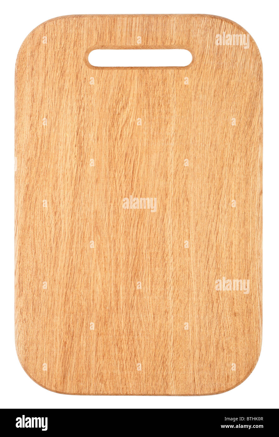 Wooden cutting board isolated on white background Stock Photo