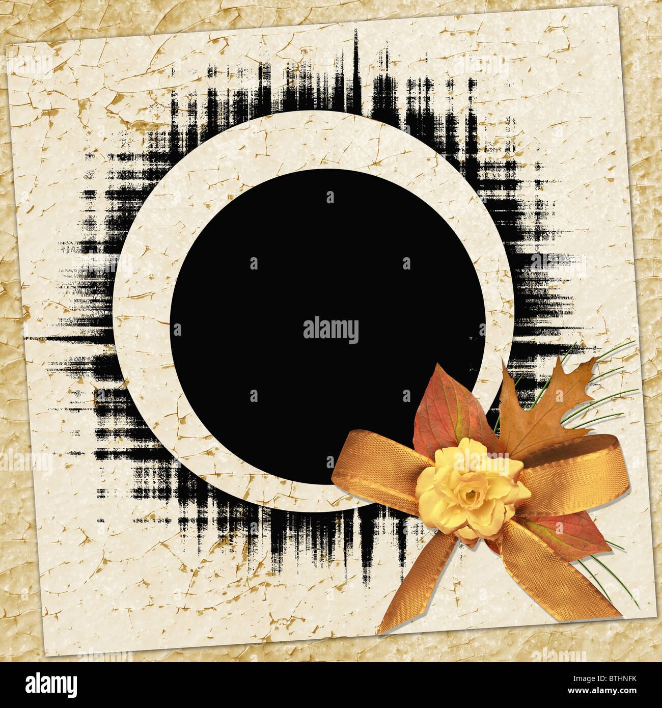 Vintage paper with flowers and frame Stock Photo - Alamy