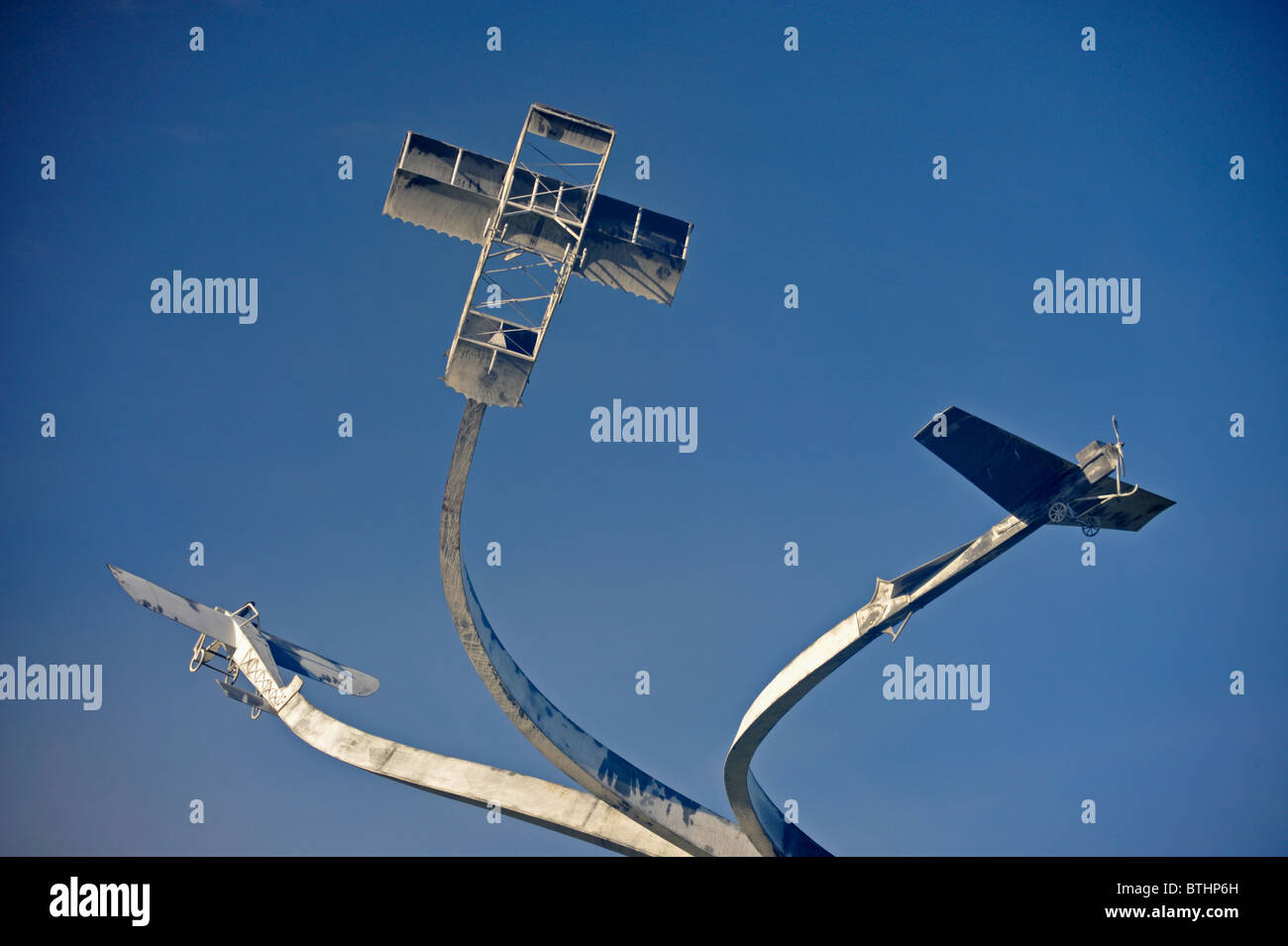 Memorial "The Spirit of Flight". Lanark Loch, Hyndford Road, Lanark, Lanarkshire, Scotland, United Kingdom, Europe. Stock Photo