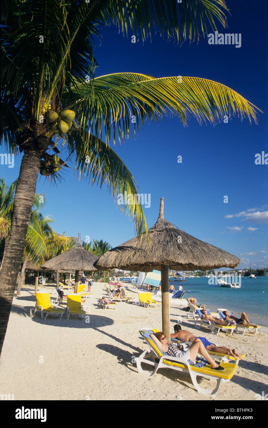 Grand Baie beach, Mauritius Island, Indian Ocean Stock Photo Alamy