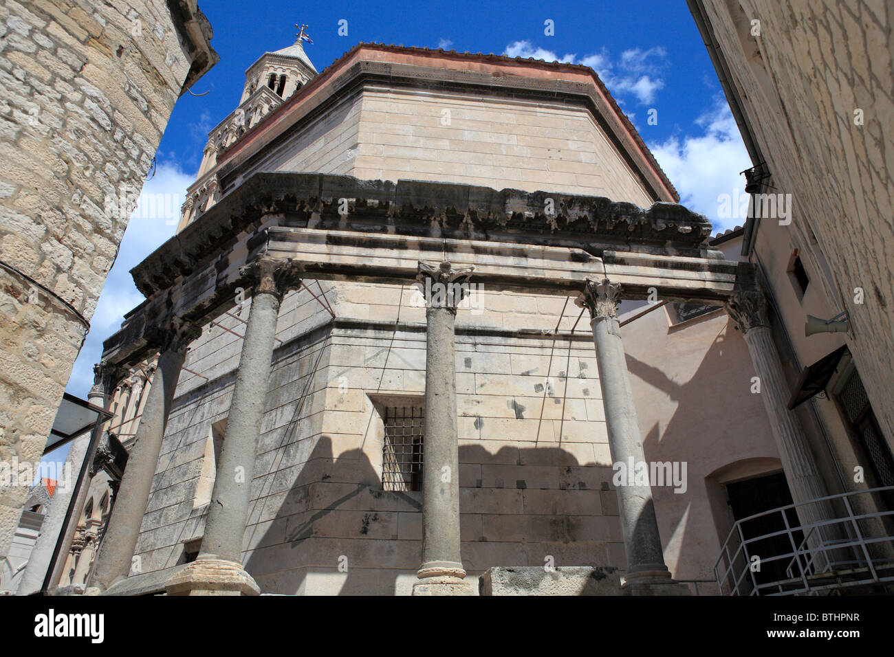 Diocletian's mausoleum, now Cathedral (4th century), Split, Split-Dalmatia county, Croatia Stock Photo