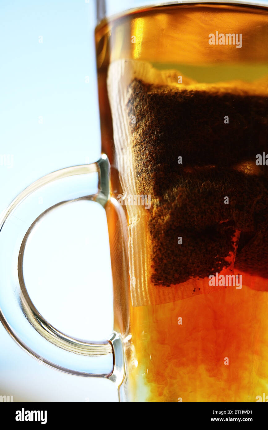 fresh tea in glass cup Stock Photo Alamy