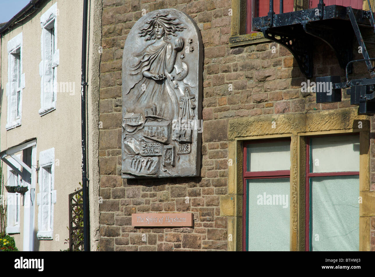 'Spirit of Heysham' sculpture, in the village of Heysham, near Morecambe, Lancashire, England UK Stock Photo