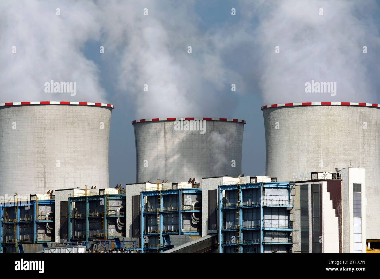 coal-burning power plant Stock Photo