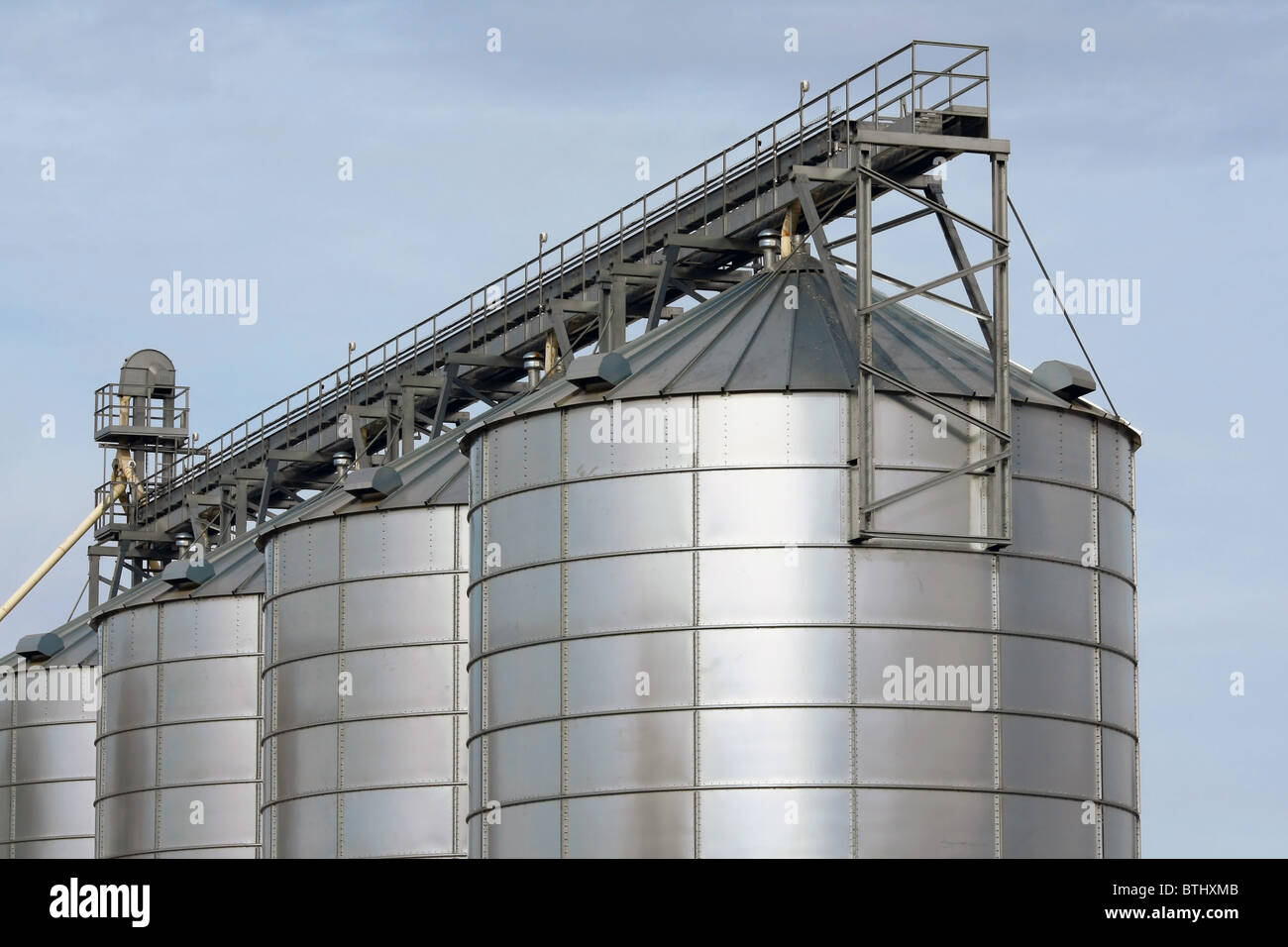 agricultural storage tanks Stock Photo