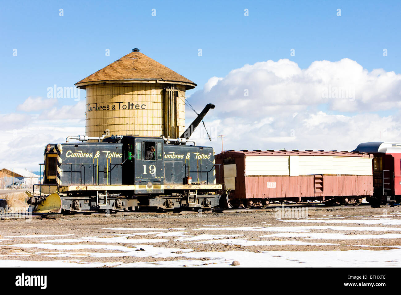 Cumbres and Toltec Narrow Gauge Railroad, Antonito, Colorado, USA Stock