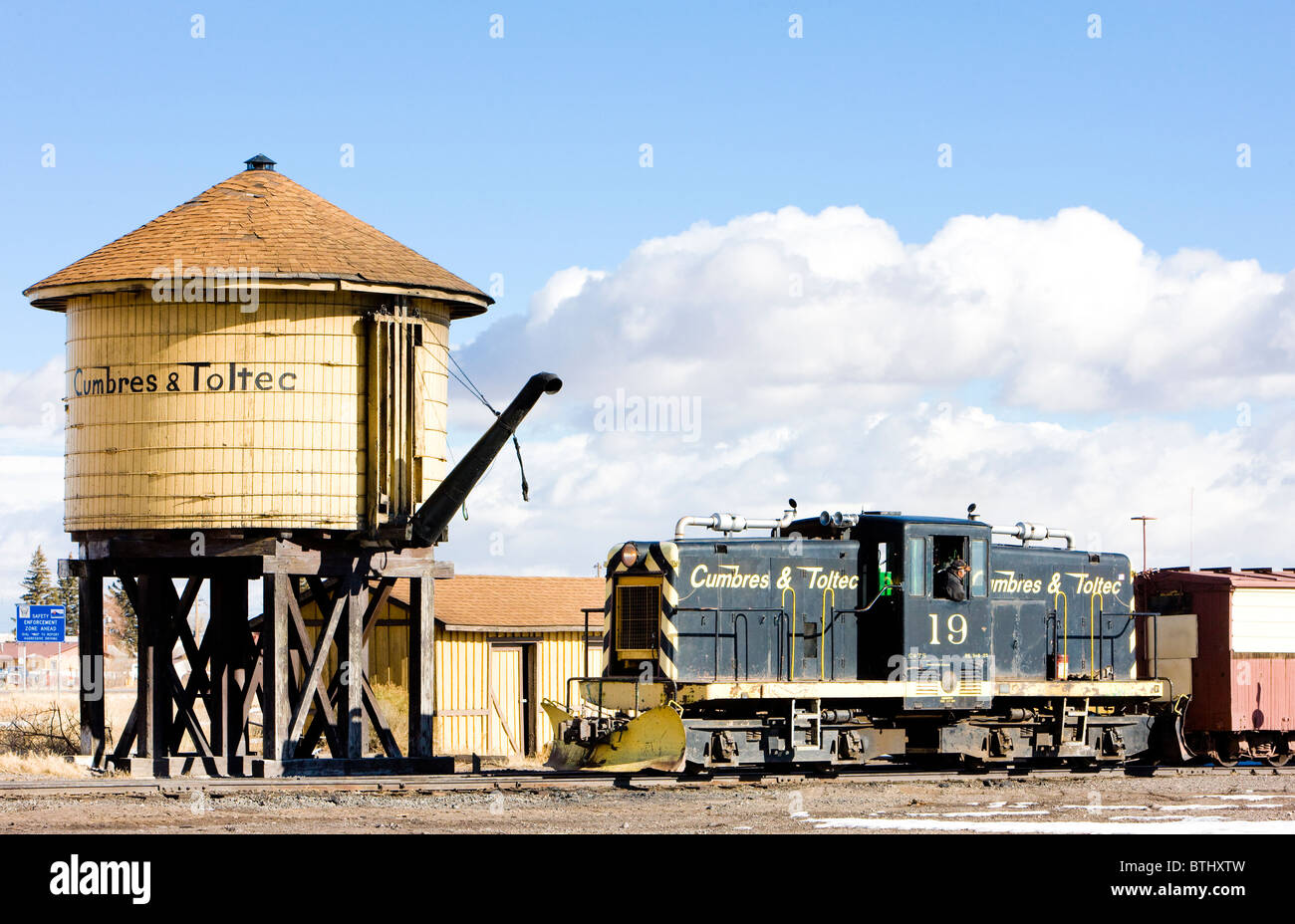 Cumbres and Toltec Narrow Gauge Railroad, Antonito, Colorado, USA Stock