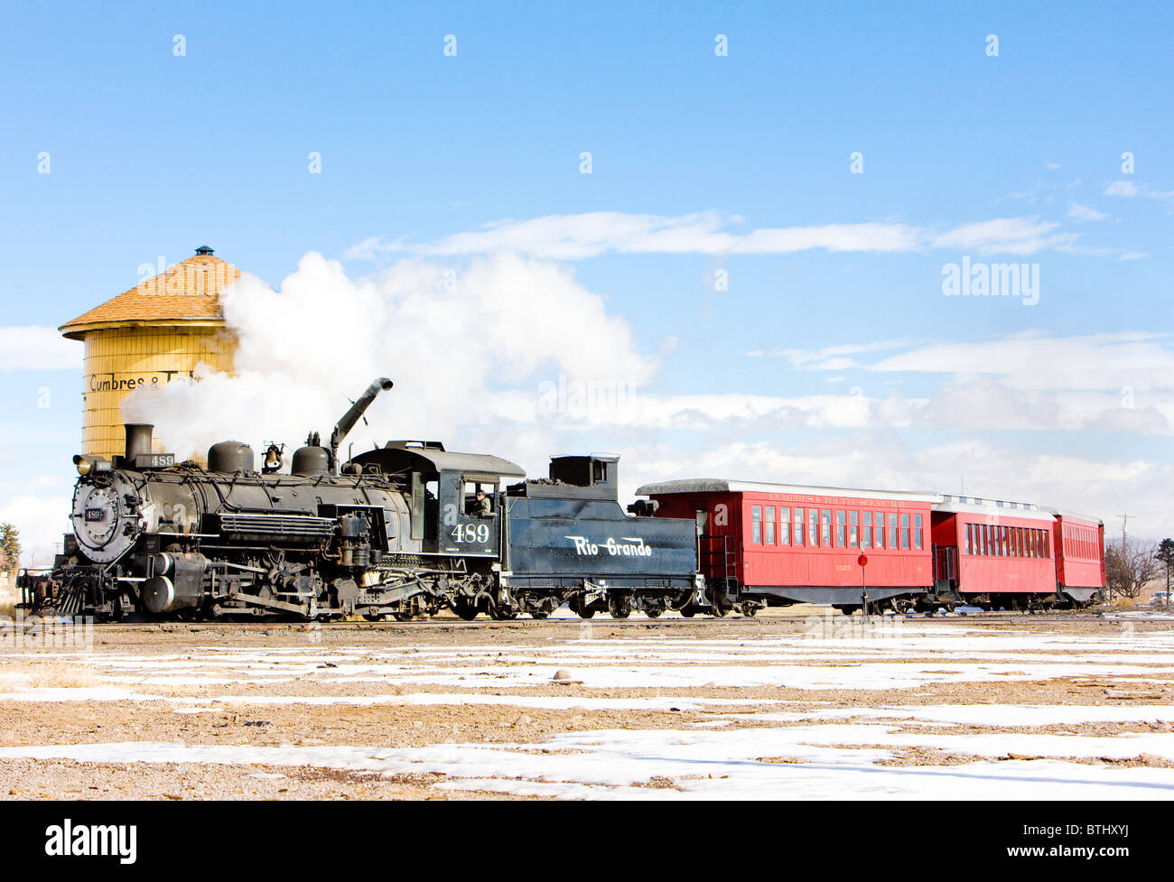 Cumbres and Toltec Narrow Gauge Railroad, Antonito, Colorado, USA Stock