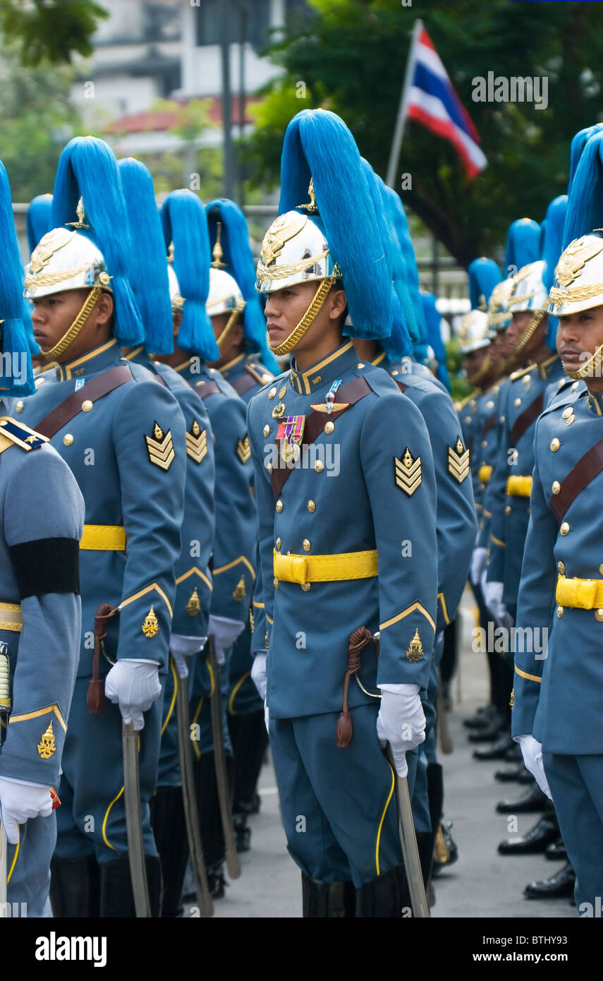 Thai soldiers in parade uniforms during an official ceremony in Bangkok  Stock Photo - Alamy