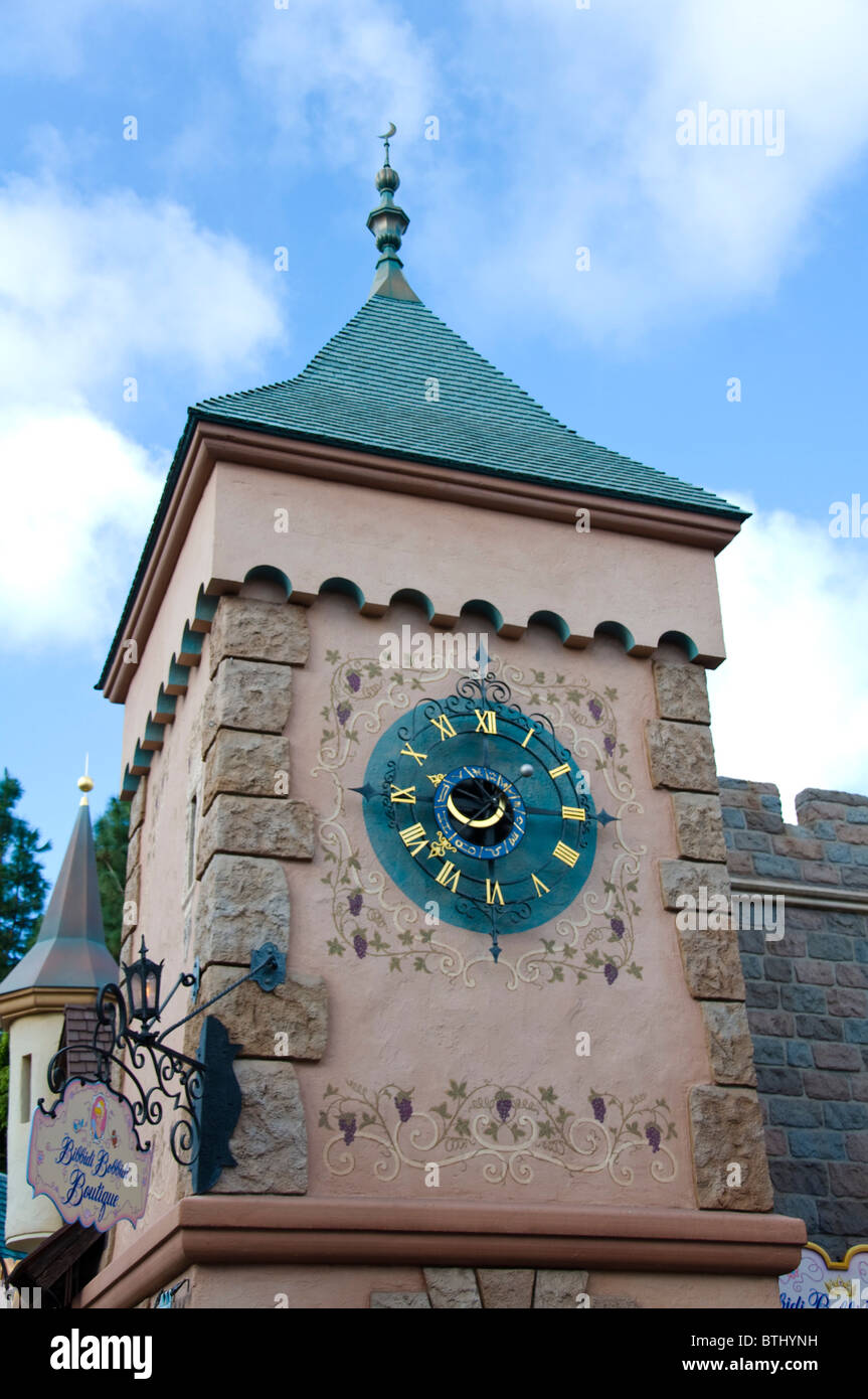 Clock at Disneyland Amusement Park in California USA Stock Photo Alamy