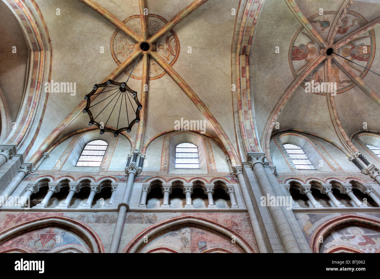 Interior of Saint George's Cathedral, Limburg an der Lahn, Hesse, Germany Stock Photo