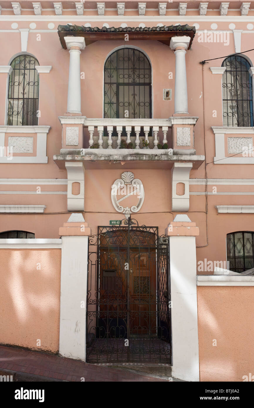 House front, Historic Quarter, Quito, Ecuador Stock Photo