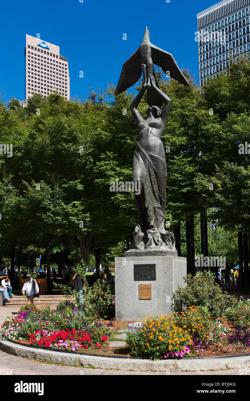 Sculpture of "Atlanta from the Ashes", Woodruff Park, near Five Points