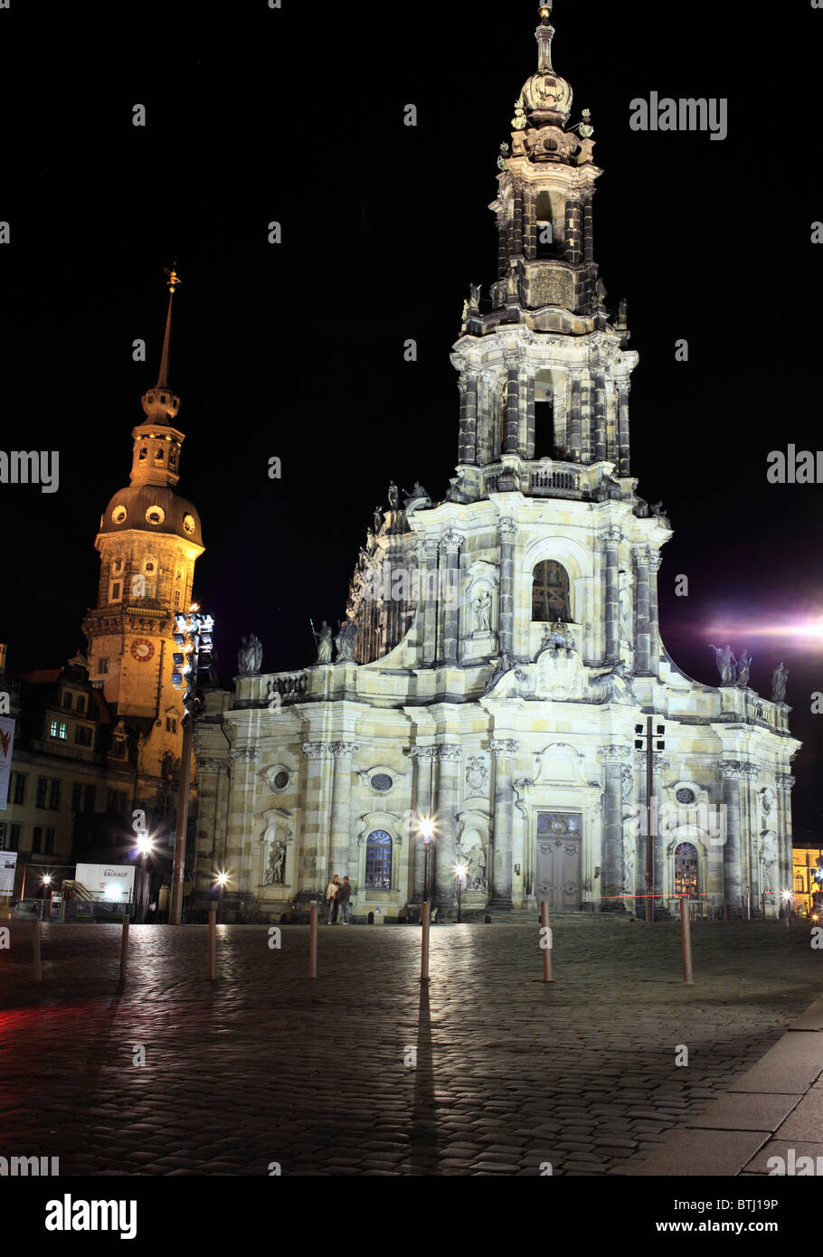 Katholische Hofkirche, Dresden, Saxony, Germany Stock Photo