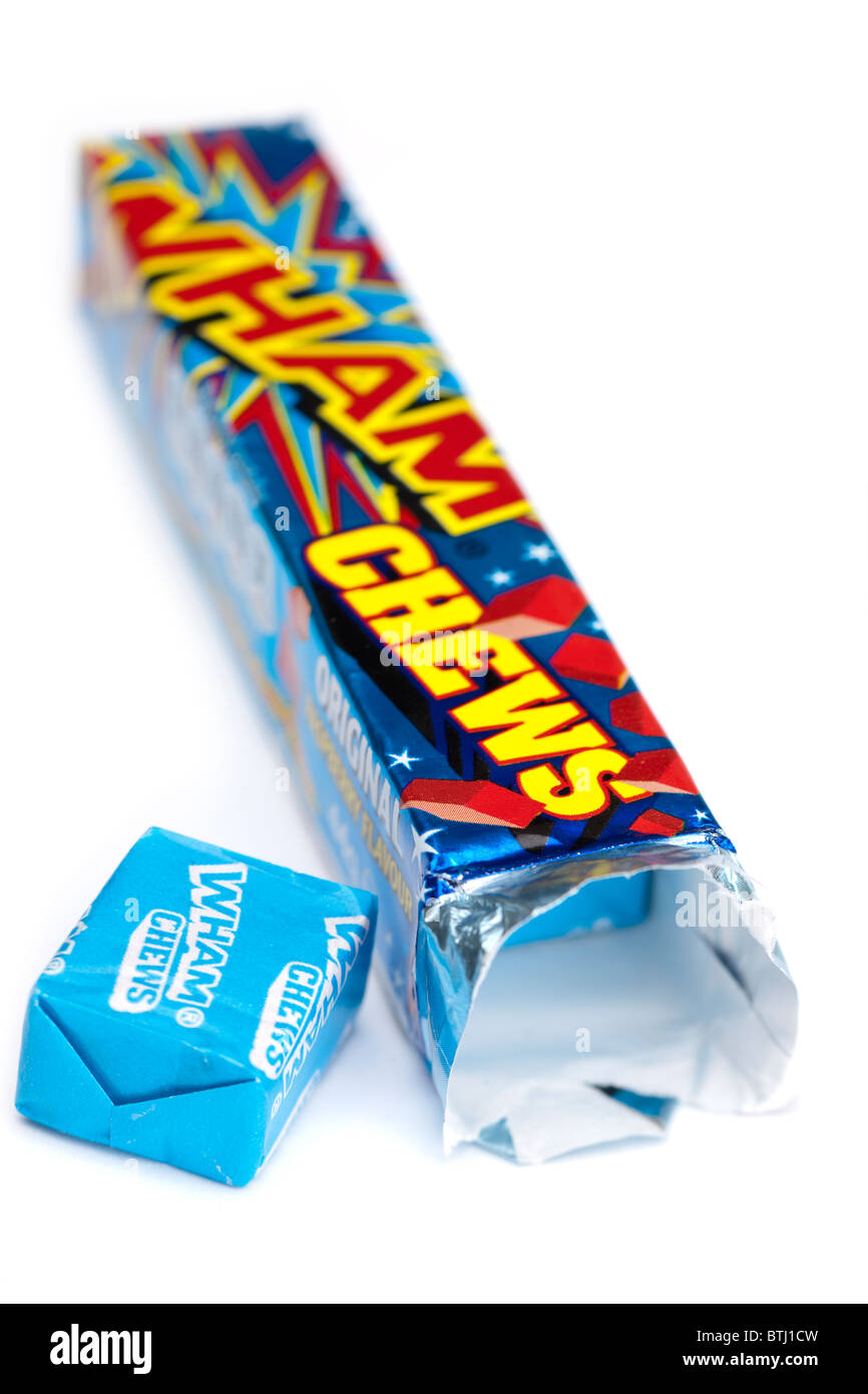 Packet of opened Wham chewy sweets Stock Photo Alamy