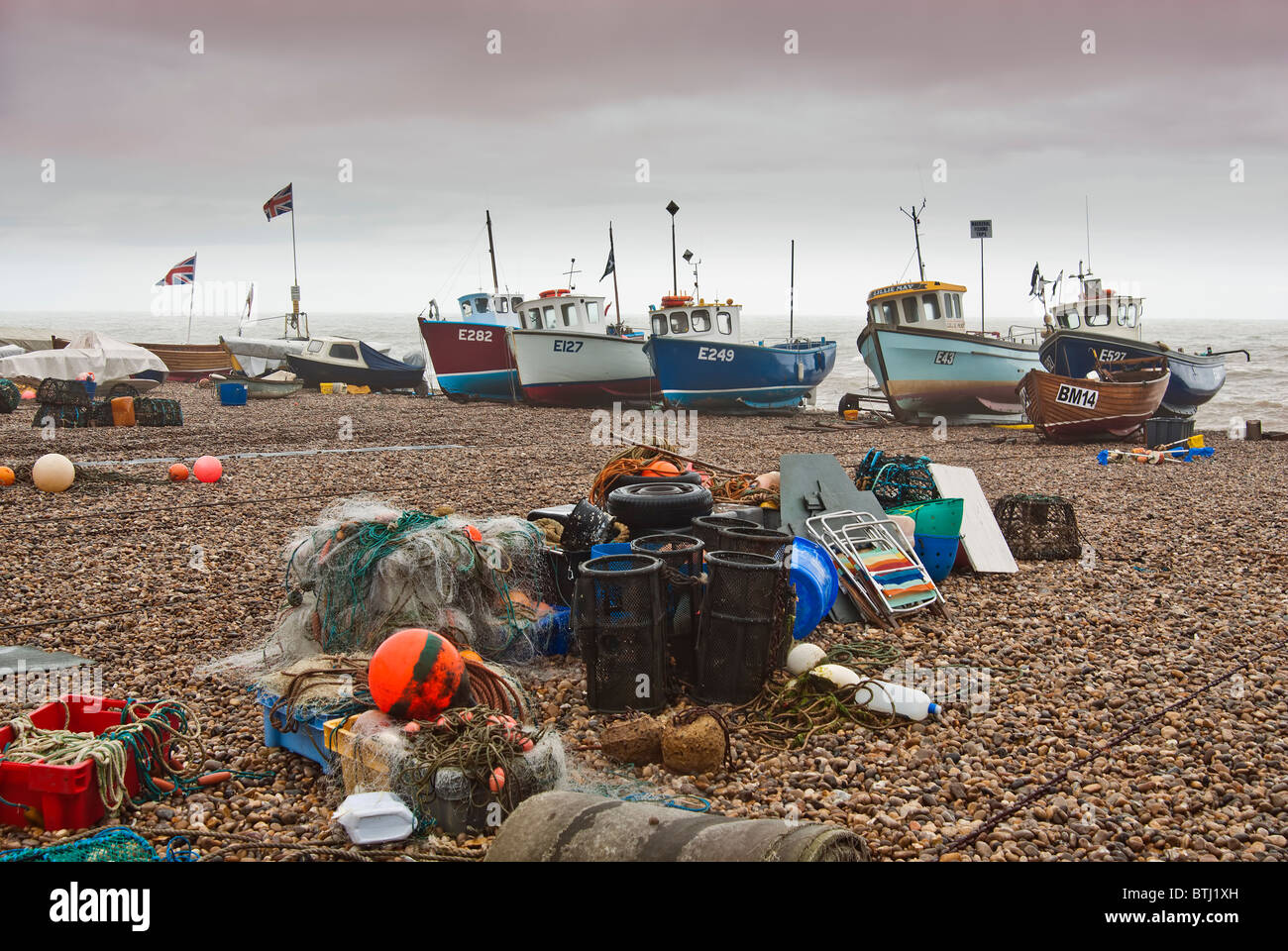 Fishing boats at Beer, Devon Stock Photo Alamy