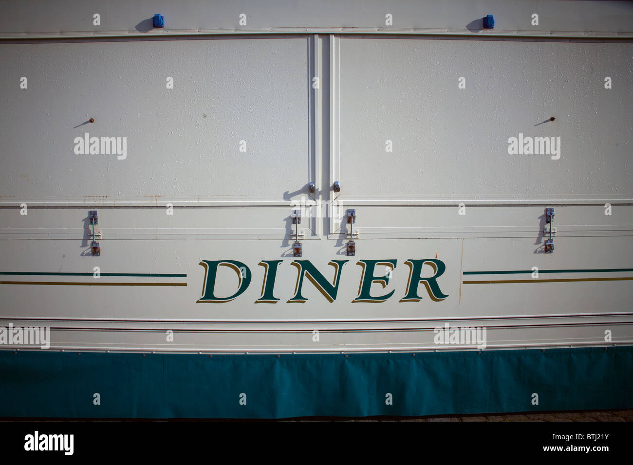 A closed diner on Millport seafront. Isle of Cumbrae, off the coast of Largs Ayrshire, Scoltland Stock Photo
