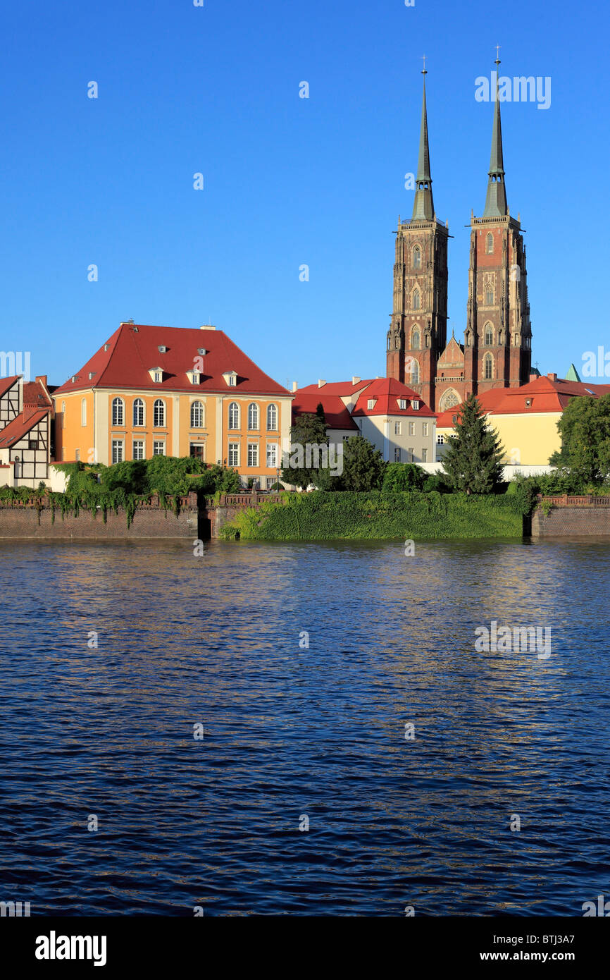 Cathedral of St. John the Baptist, Ostrow Tumski, Wroclaw, Lower Silesia, Poland Stock Photo