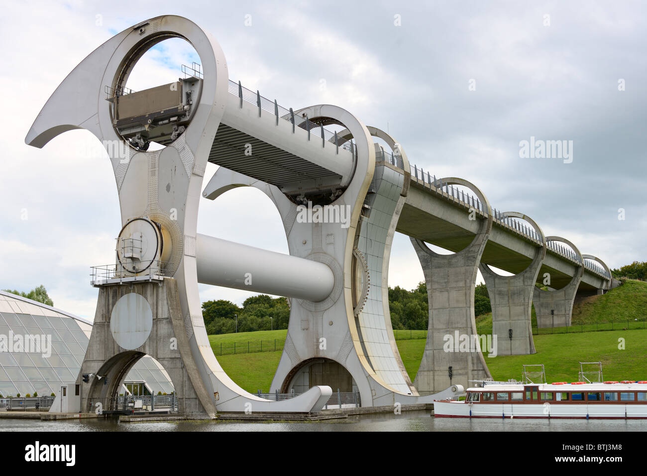 Falkirk Wheel, the world's first rotating boatlift, Scotland, UK, Europe Stock Photo