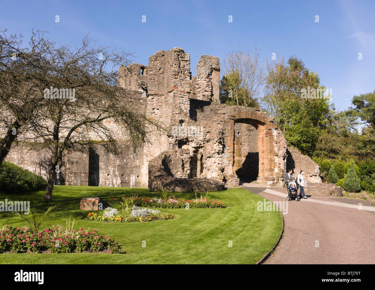 Dudley Castle West Midlands UK - historic ruined castle and house with a zoo in its grounds Stock Photo