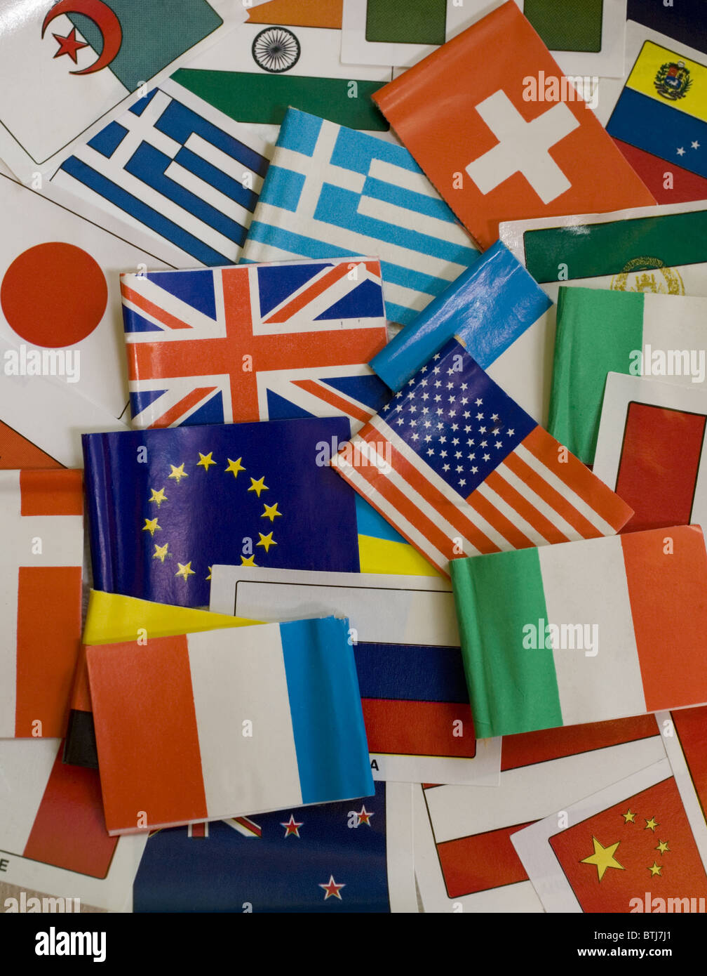 Various national flags Stock Photo