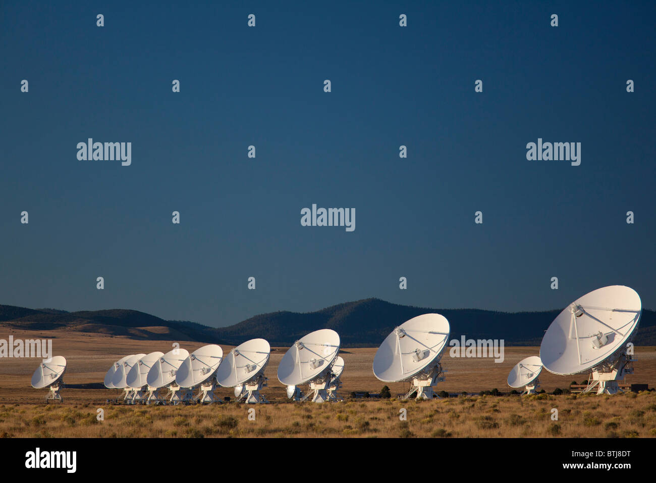 The Very Large Array radio telescope, part of the National Radio Astronomy Observatory Stock Photo