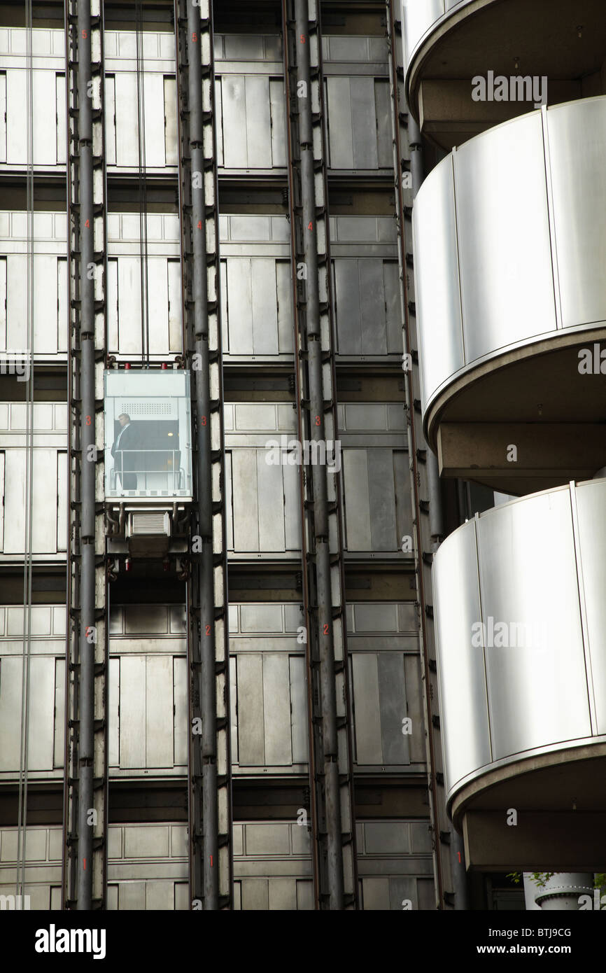 Lift car, Lloyd's building, London, England, United Kingdom Stock Photo
