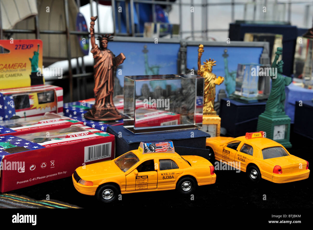 A Souvenir Yellow Taxi Cabs In Manhattan New York Stock Photo Alamy
