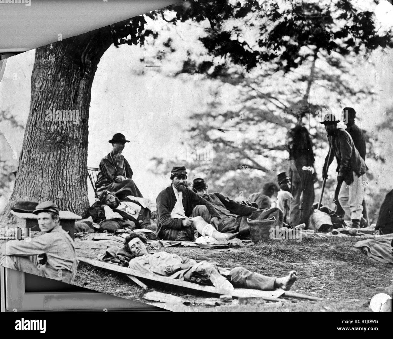 CIVIL WAR-Confederate soldiers. Stock Photo